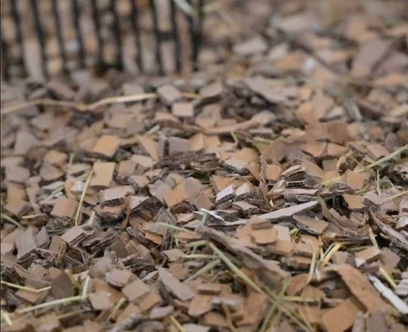 Airlite Cardboard Animal Bedding close-up — pre-consumer cardboard shreds for dust-free stable bedding